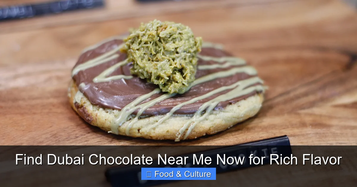 Find Dubai Chocolate Near Me Now for Rich Flavor