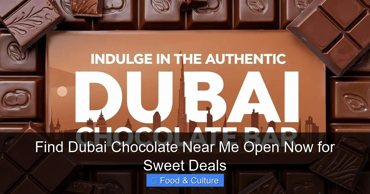 Find Dubai Chocolate Near Me Open Now for Sweet Deals
