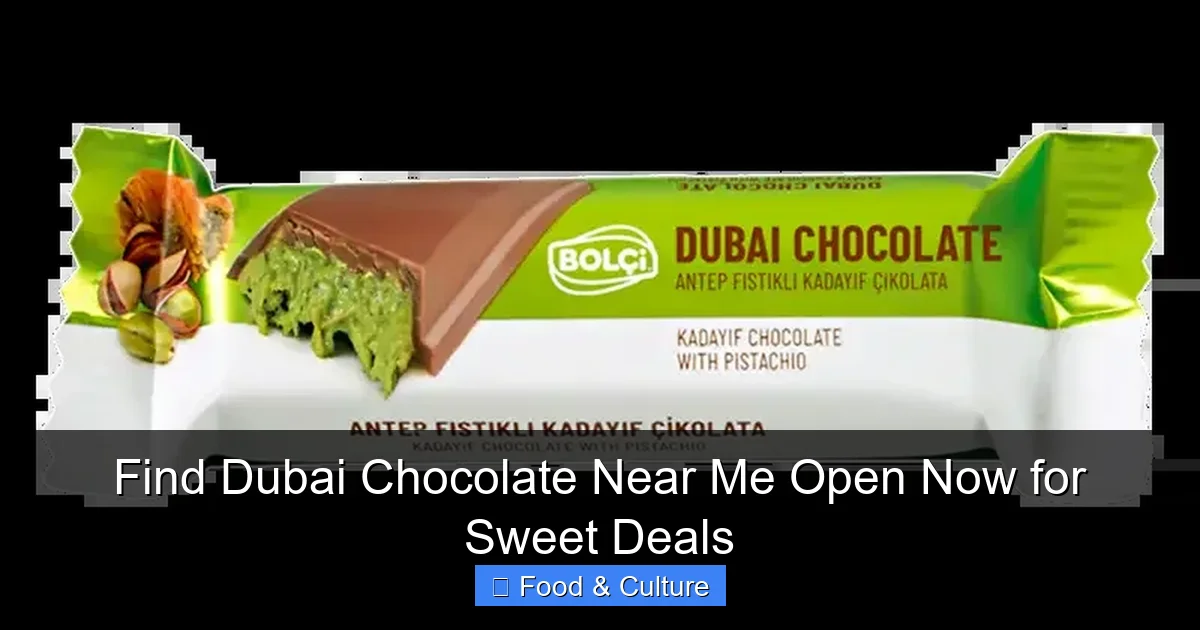 Find Dubai Chocolate Near Me Open Now for Sweet Deals