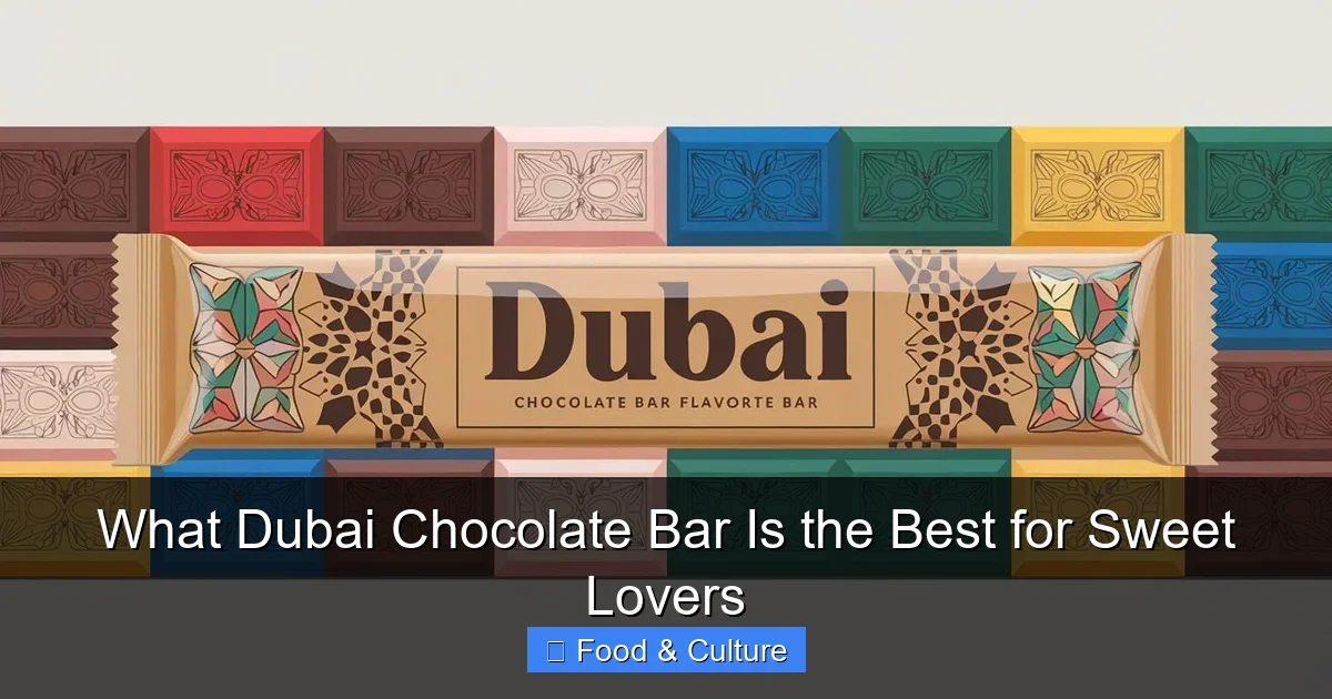 What Dubai Chocolate Bar Is the Best for Sweet Lovers