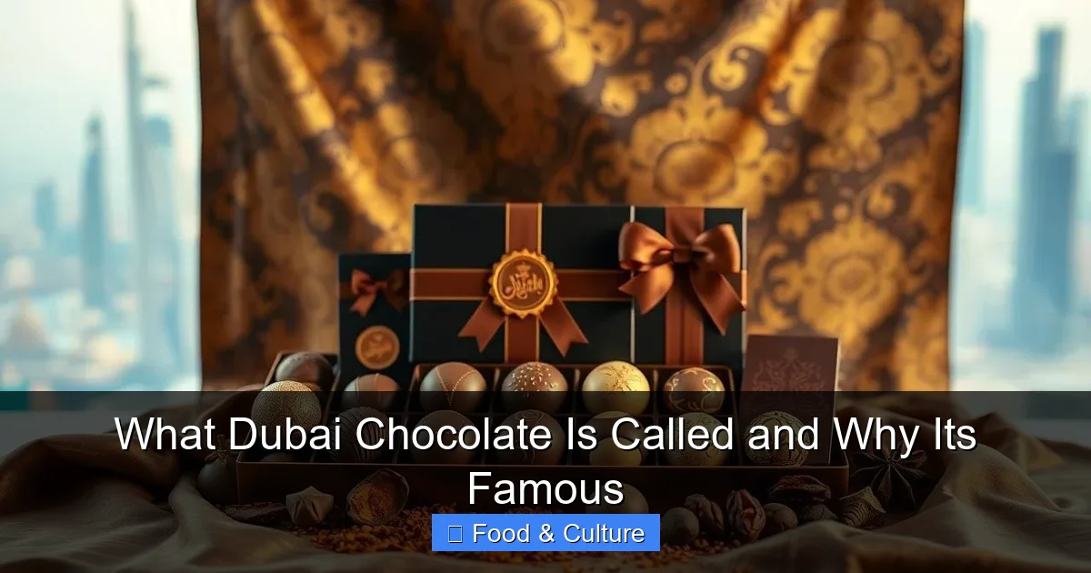 What Dubai Chocolate Is Called and Why Its Famous