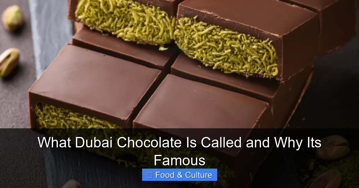 What Dubai Chocolate Is Called and Why Its Famous