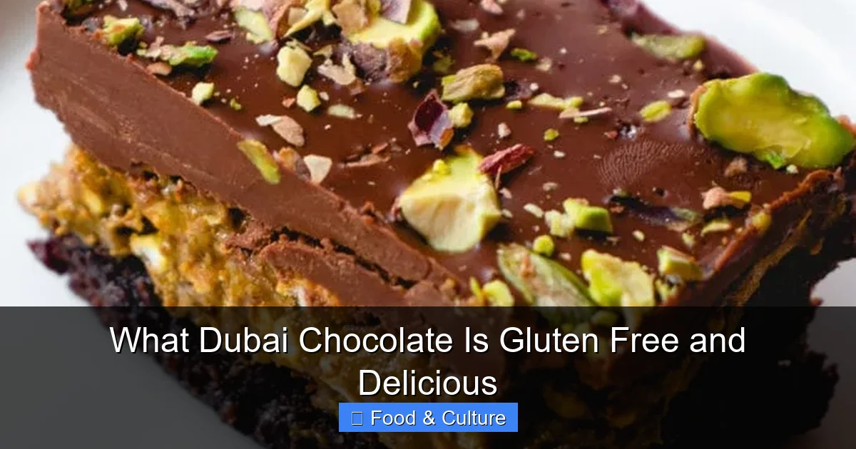 What Dubai Chocolate Is Gluten Free and Delicious