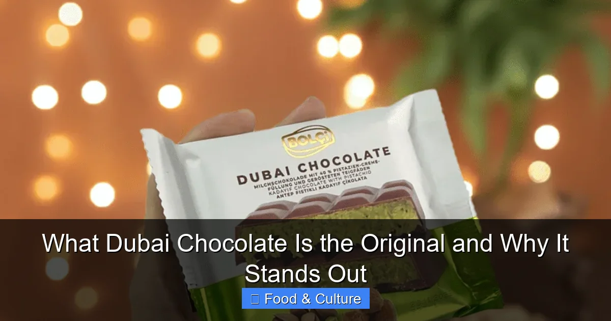 What Dubai Chocolate Is the Original and Why It Stands Out