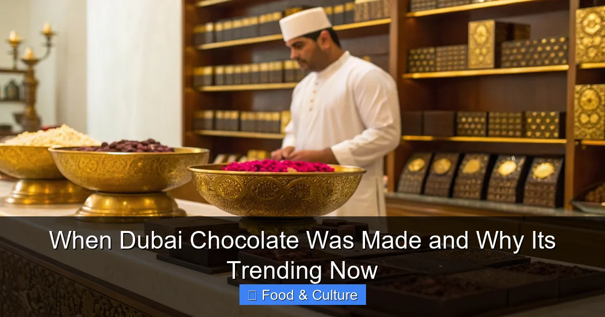 When Dubai Chocolate Was Made and Why Its Trending Now