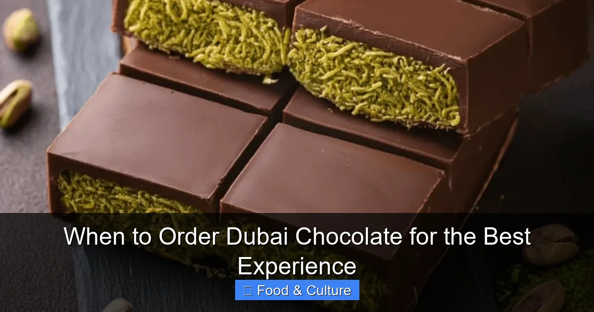 When to Order Dubai Chocolate for the Best Experience