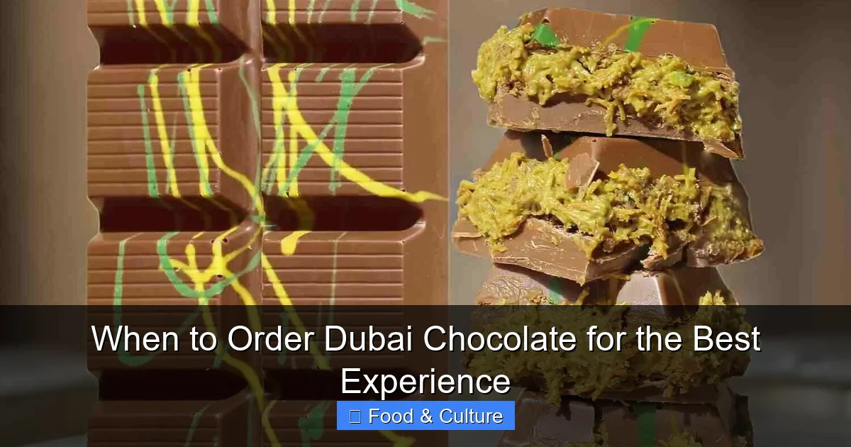When to Order Dubai Chocolate for the Best Experience