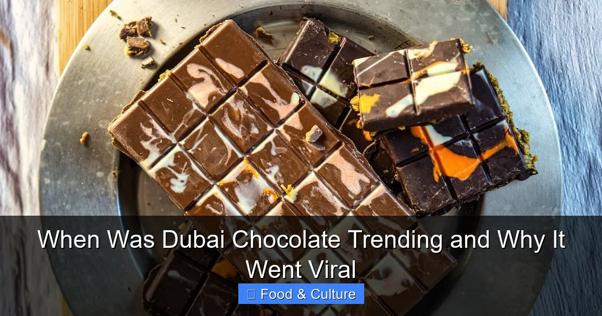 When Was Dubai Chocolate Trending and Why It Went Viral