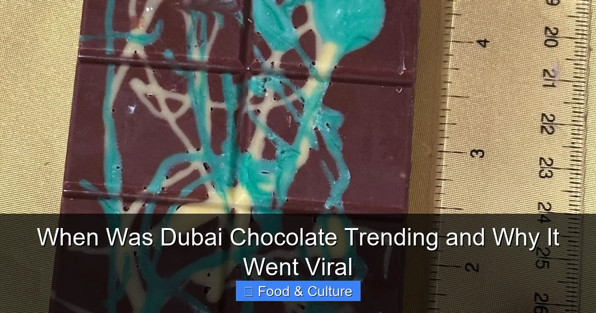 When Was Dubai Chocolate Trending and Why It Went Viral
