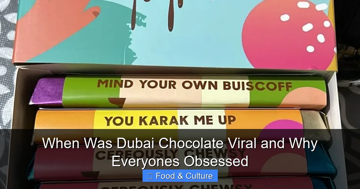 When Was Dubai Chocolate Viral and Why Everyones Obsessed