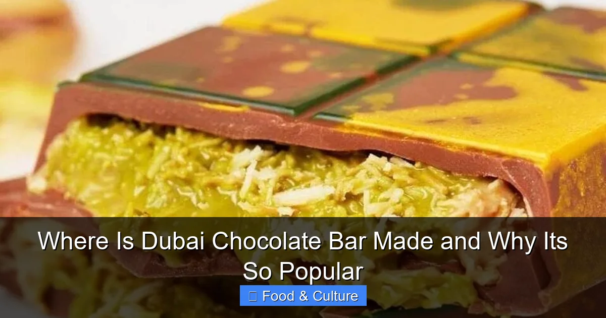Where Is Dubai Chocolate Bar Made and Why Its So Popular