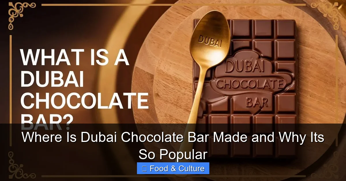 Where Is Dubai Chocolate Bar Made and Why Its So Popular