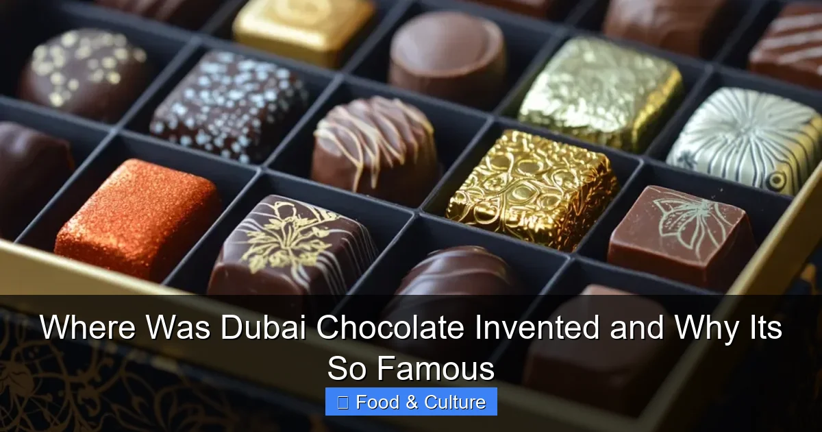 Where Was Dubai Chocolate Invented and Why Its So Famous