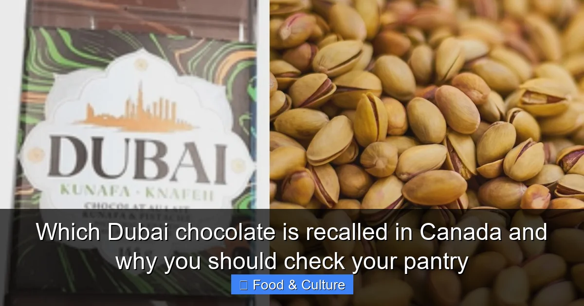 Which Dubai chocolate is recalled in Canada and why you should check your pantry