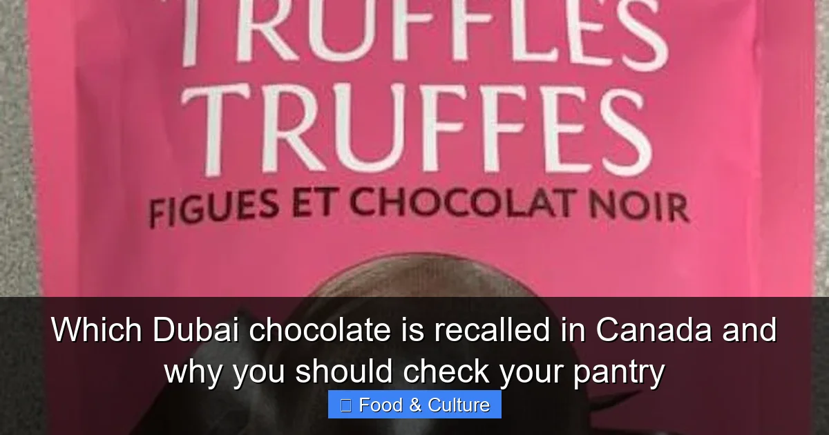 Which Dubai chocolate is recalled in Canada and why you should check your pantry