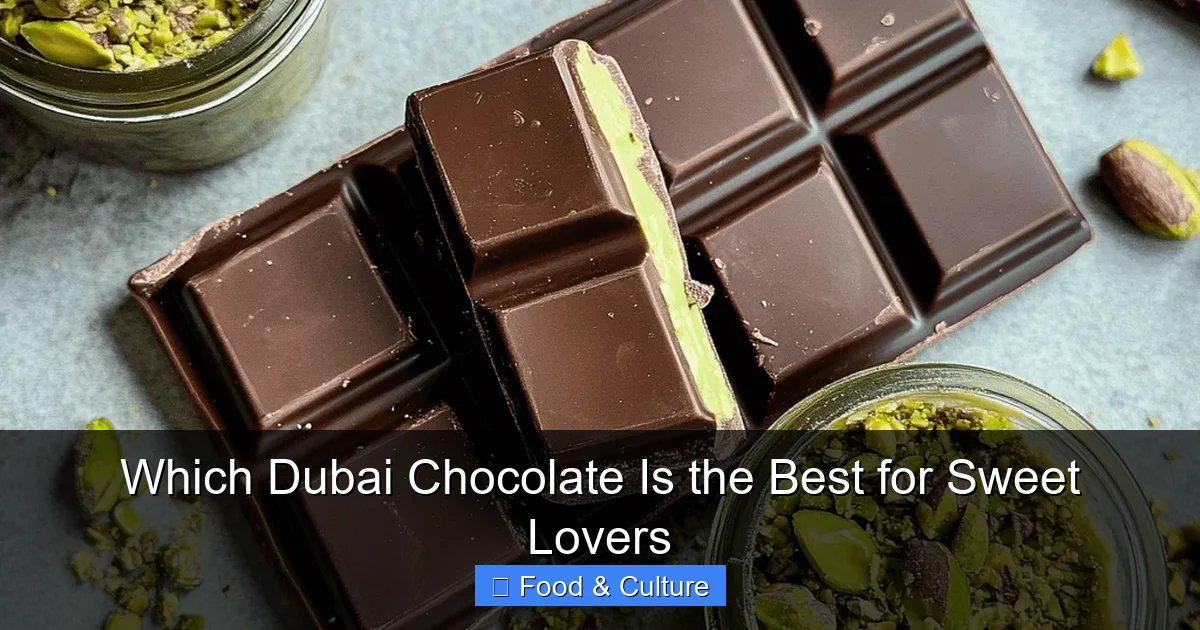 Which Dubai Chocolate Is the Best for Sweet Lovers