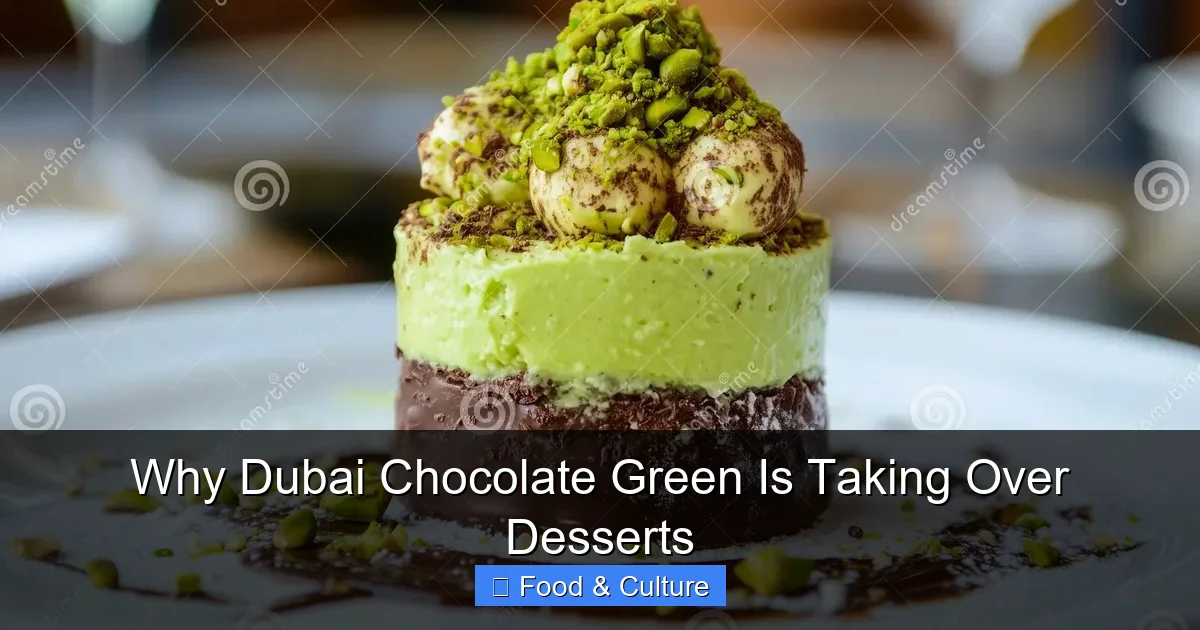Why Dubai Chocolate Green Is Taking Over Desserts