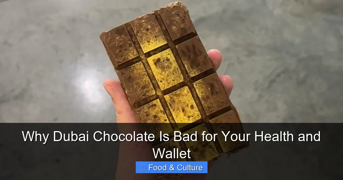 Why Dubai Chocolate Is Bad for Your Health and Wallet